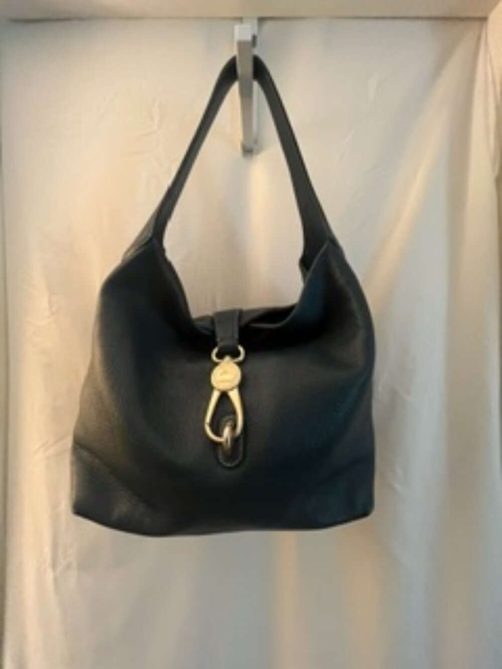 Dooney & Bourke Teal Green Bucket Bag Gold Hardware Leather Purse